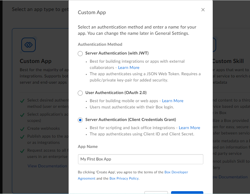 salesforce-and-box-integration-using-apex-create-app-Auth-type-techdicer