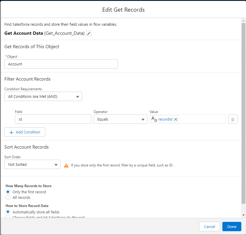 Lightning-flow-in-LWC-component-fetch-record