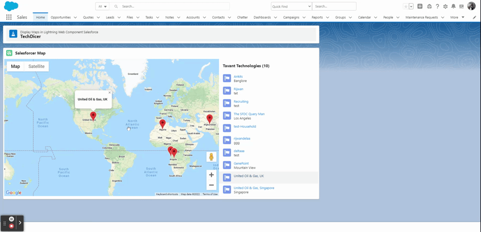Display Maps in Lightning Web Component Salesforce - Techdicer