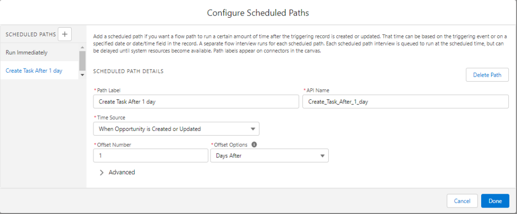 Scheduled Paths Flow In Salesforce - Techdicer